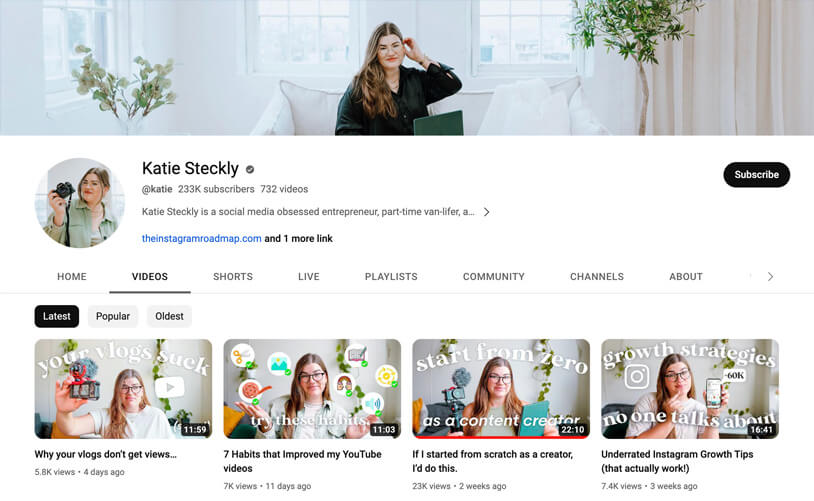 Katie Steckly: a content creation channel