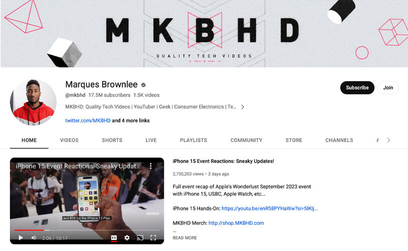mkbhd: a tech review channel