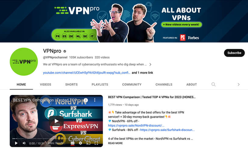 vpn niche youtube